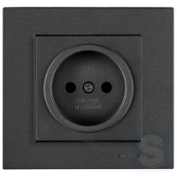 Розетка без заземлення 16A/220V Arvia Electric KAREN Димчастий (20 04 2000 215)